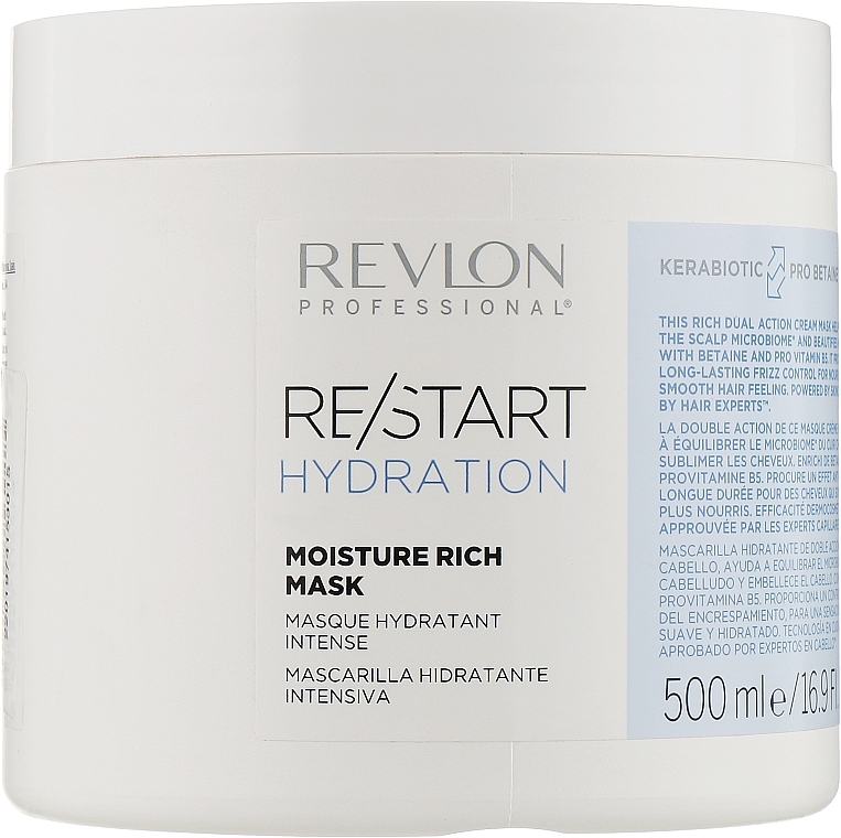 Intensiv feuchtigkeitsspendende Haarmaske mit Betain und Provitamin B5 - Revlon Professional Restart Hydration Moisture Rich Mask — Bild N4