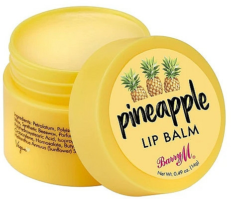 Feuchtigkeitsspendender Lippenbalsam mit Ananas, Vitamin E und Sonnenblumenöl - Barry M Pineapple Lip Balm — Bild N1
