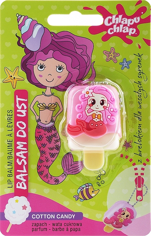 Lippenbalsam Zuckerwatte Little Mermaid - Chlapu Chlap Cotton Candy Lip Balm  — Bild N1