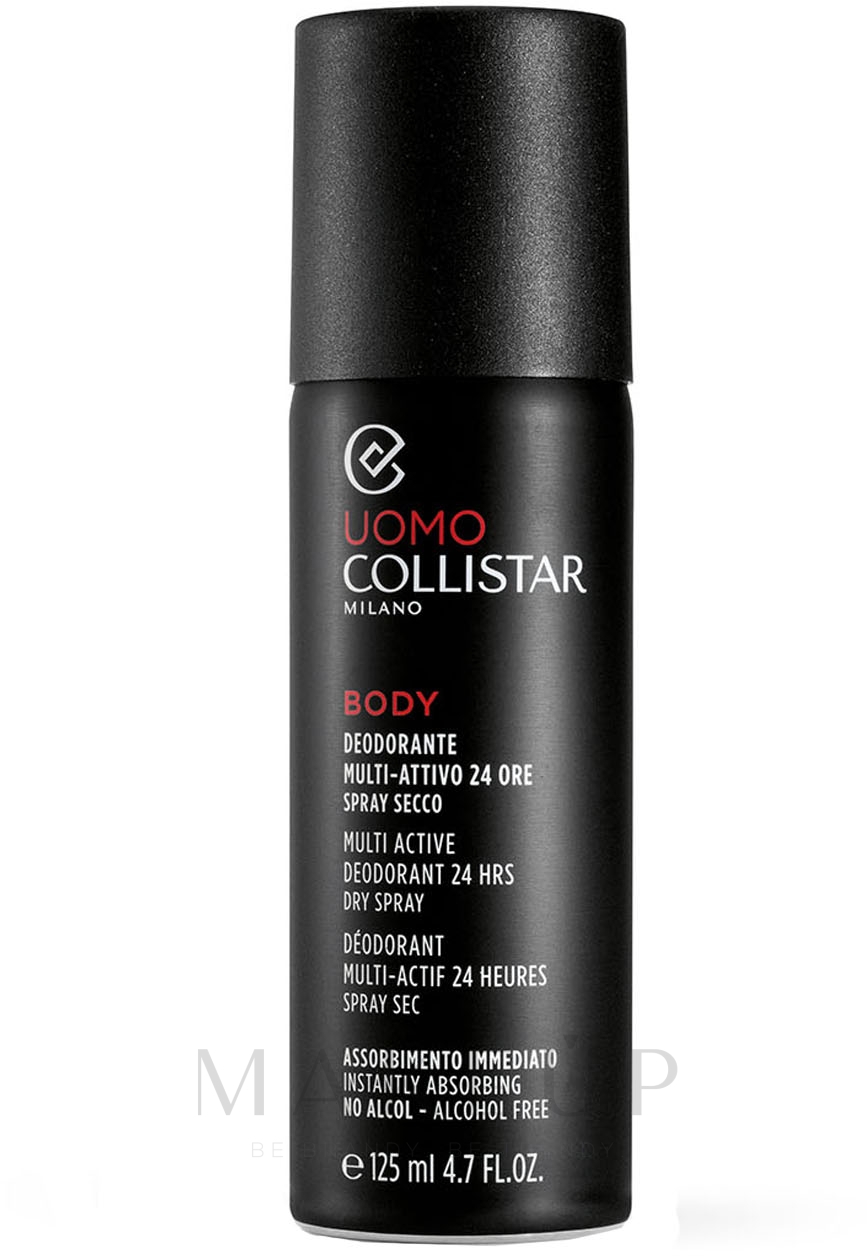 Sofort einziehndes trockenes Deospray alkoholfrei - Collistar Linea Uomo Multi-Active Deodorant 24 Hours  — Bild 125 ml