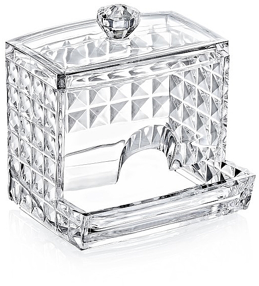 Behälter für Wattestäbchen Diamond 8,5x10x7 cm transparent - BoxUp — Bild N1