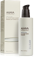 Reinigungs- und Tonisierungsgel für Gesicht und Augenpartie - Ahava Time To Clear All in One Toning Cleanser (Probe)  — Bild N1