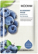 Tonisierende Maske mit Blaubeerextrakt - Mooyam Blueberry Fresh Fruit Facial Mask  — Bild N1