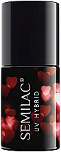 UV Hybrid-Nagellack - Semilac Platinum UV Hybrid Valentine — Bild N1