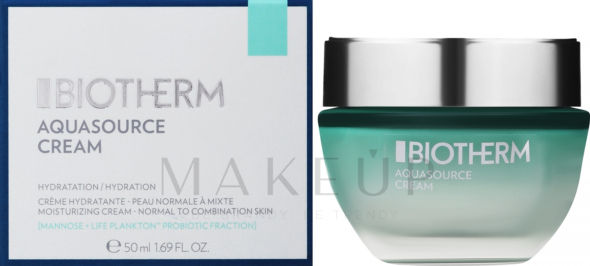 Feuchtigkeitsspendende Gesichtscreme für normale und Mischhaut - Biotherm Aquasource Cream Normal Skin — Bild 50 ml