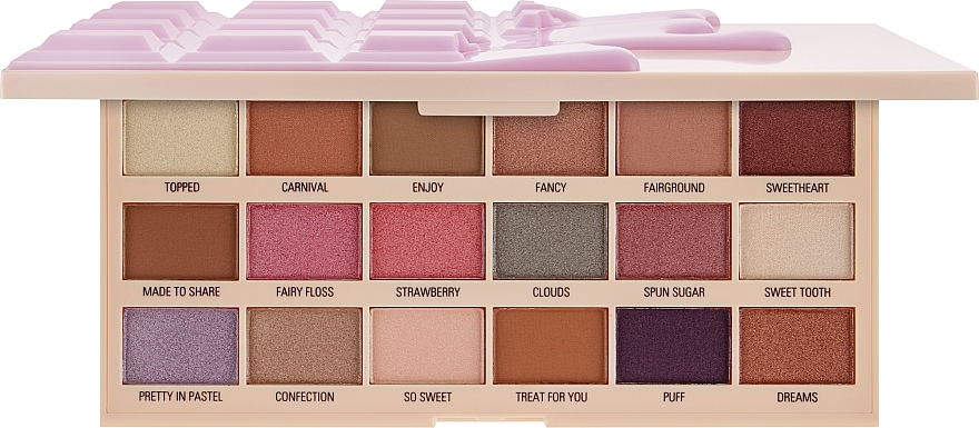 Lidschatten-Palette - I Heart Revolution Cotton Candy Chocolate Eyeshadow Palette