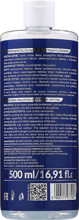 Revitalisierendes und ausgleichendes Gesichtstonikum für Problemhaut mit Bergkristall und Niacinamid - Farmona Professional Hydra Technology Revitalizing Solution — Bild N3