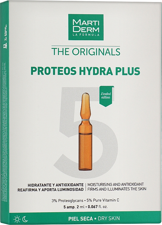 Ampullen für normale, Mischhaut und feuchtigkeitsarme Haut - MartiDerm The Originals Proteos Hydra Plus — Bild N1