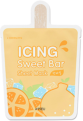 Tuchmaske für das Gesicht mit Mandarine - A'pieu Icing Sweet Bar Sheet Mask
