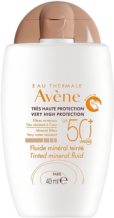 Getöntes mineralisches Gesichtsfluid mit Sonnenschutz SPF 50 - Avene Eau Thermale Tinted Mineral Fluid SPF 50+ — Bild N1