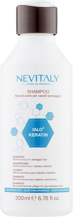 Shampoo für geschädigtes Haar mit Keratin und Hyaluronsäure - Nevitaly Ialo3 Keratin Shampoo — Bild N1