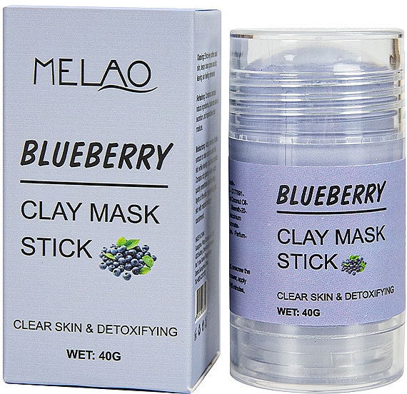 Reinigende und entgiftende Gesichtsmaske in Stick mit Blaubeere - Melao Blueberry Clay Mask Stick — Bild N1