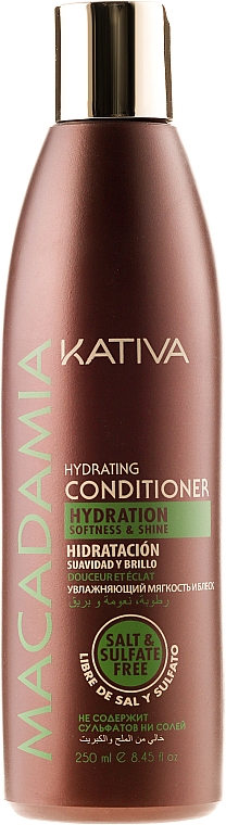 Feuchtigkeitsspendender Conditioner für normales, strapaziertes und sensibles Haar - Kativa Macadamia Hydrating Conditioner — Bild N1