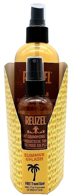 Nagellack-Set - Reuzel Summer Splash Spray Grooming Tonic (h/tonic/355ml + h/tonic/100ml) — Bild N1