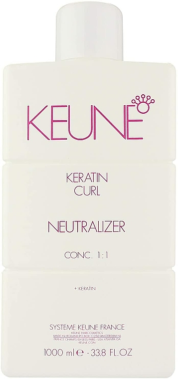 Stärkender und feuchtigkeitsspendender Neutralisierer für Dauerwelle mit Keratin - Keune Keratin Curl Neutralizer 1:1 — Bild N1