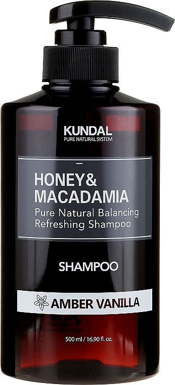 Vitalisierendes Shampoo mit natürlichen Pflegezutaten - Kundal Honey & Macadamia Amber Vanilla Shampoo — Bild N1
