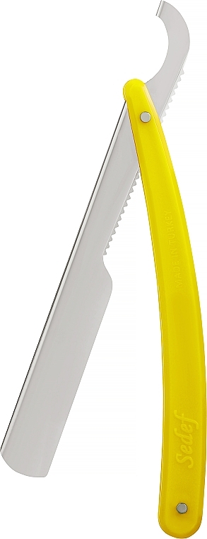 Rasiermesser mit Kunststoffgriff gelb - Sedef Plastic Handle Straight Razor — Bild N1