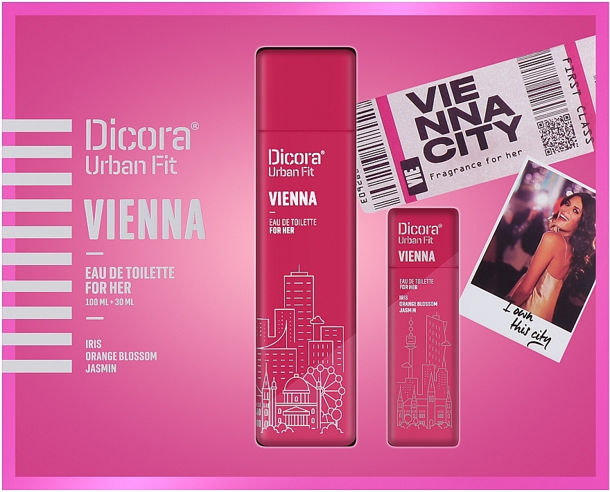 Dicora Urban Fit Vienna For Her Set - Duftset (Eau de Toilette 100ml + Eau de Toilette 30ml) — Bild N1