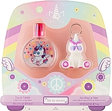 EP Line Eau My Unicorn - Duftset für Kinder (Eau de Toilette 50ml + Lipgloss-Schlüsselanhänger 2g) — Bild N1