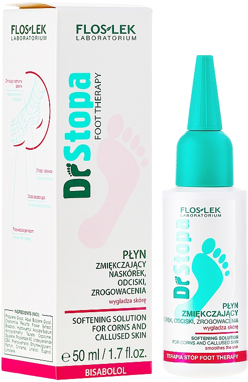 Beruhigende Therapie gegen Hühneraugen und raue Fußhaut - Floslek Dr Stopa Foot Therapy Softening Solution For Corns And Calloused Skin