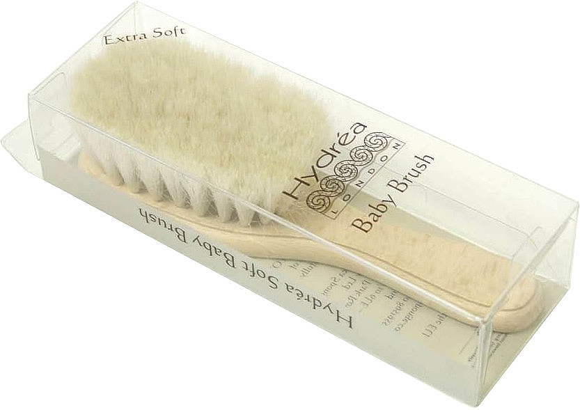 Babybürste mit Ziegenborsten - Hydrea London Extra Soft Baby Brush With Soft Goats Hair Bristles — Bild N2