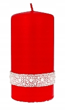 Düfte, Parfümerie und Kosmetik Dekorative Kerze 7x14 cm rot - Artman Crystal Pearl