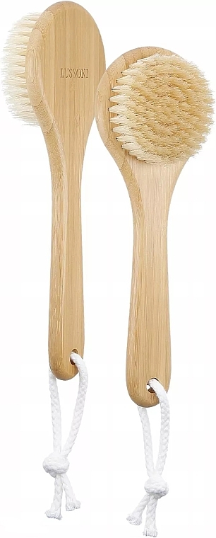 Körperbürste mit langem Griff - Lussoni Bamboo Natural Body Brush With Handle — Bild N1