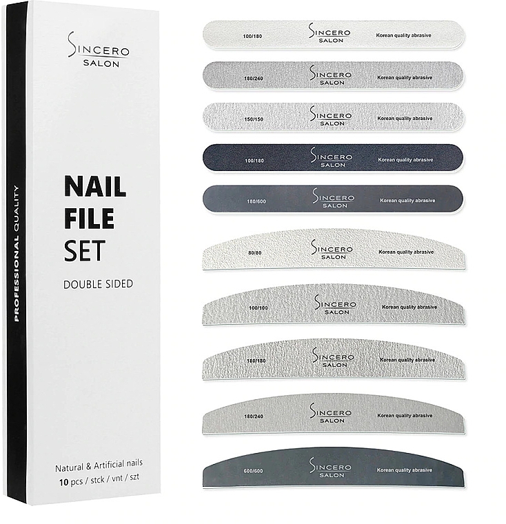 Nagelfeile 10 St. - Sincero Salon Nail File Set — Bild N1
