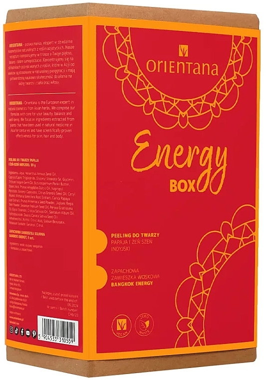 Gesichtspflegeset - Orientana Energy Box (Gesichtspeeling 50g + Fragrance 32g) — Bild N2