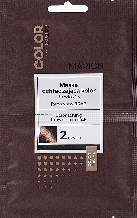 Tönungsmaske für gefärbtes dunkles Haar - Marion Color Esperto Color Toning Hair Mask For Dyed Brawn Hair (Probe)  — Bild N1
