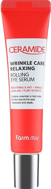 Entspannendes Anti-Aging-Augenserum mit Ceramiden - FarmStay Ceramide Wrinkle Care Relaxing Rolling Eye Serum — Bild N1
