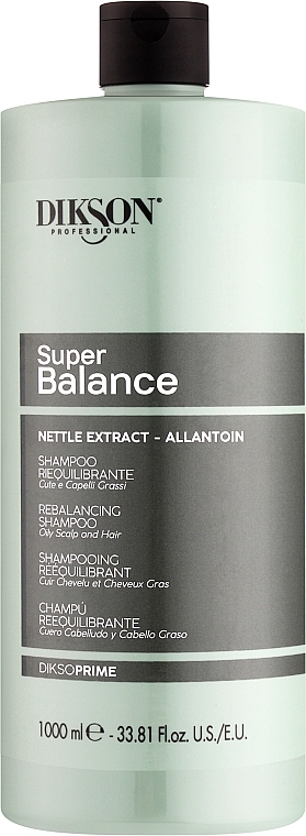 Talgregulierendes Shampoo für fettige Kopfhaut und Haare mit Brennnesselextrakt - Dikson Prime Super Balance Shampoo Intensive Rebalancing — Bild N2