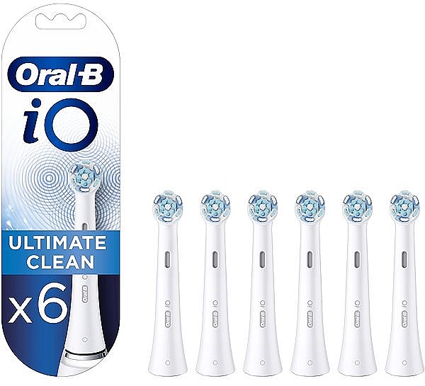 Austauschbare Zahnbürstenköpfe für elektrische Zahnbürste weiß 6 St. - Oral-B iO Ultimate Clean — Bild N1