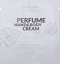 Parfümierte Hand- und Körpercreme - Farmona Professional Perfume Hand&Body Cream Silver (Probe)  — Bild N1