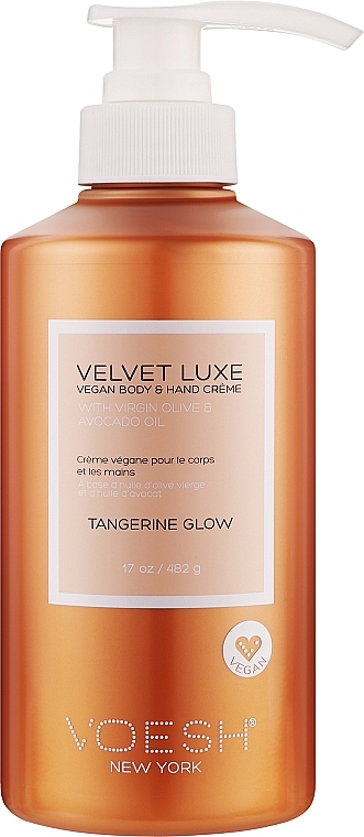 Körper- und Handcreme mit Oliven- und Avocadoöl - Voesh Velvet Luxe Tangerine Glow Vegan Body&Hand Creme — Bild N1