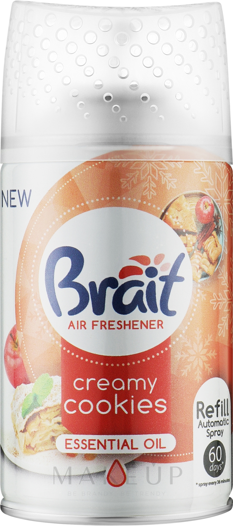 Ersatzflasche für Lufterfrischer Cremige Kekse - Brait — Bild 250 ml