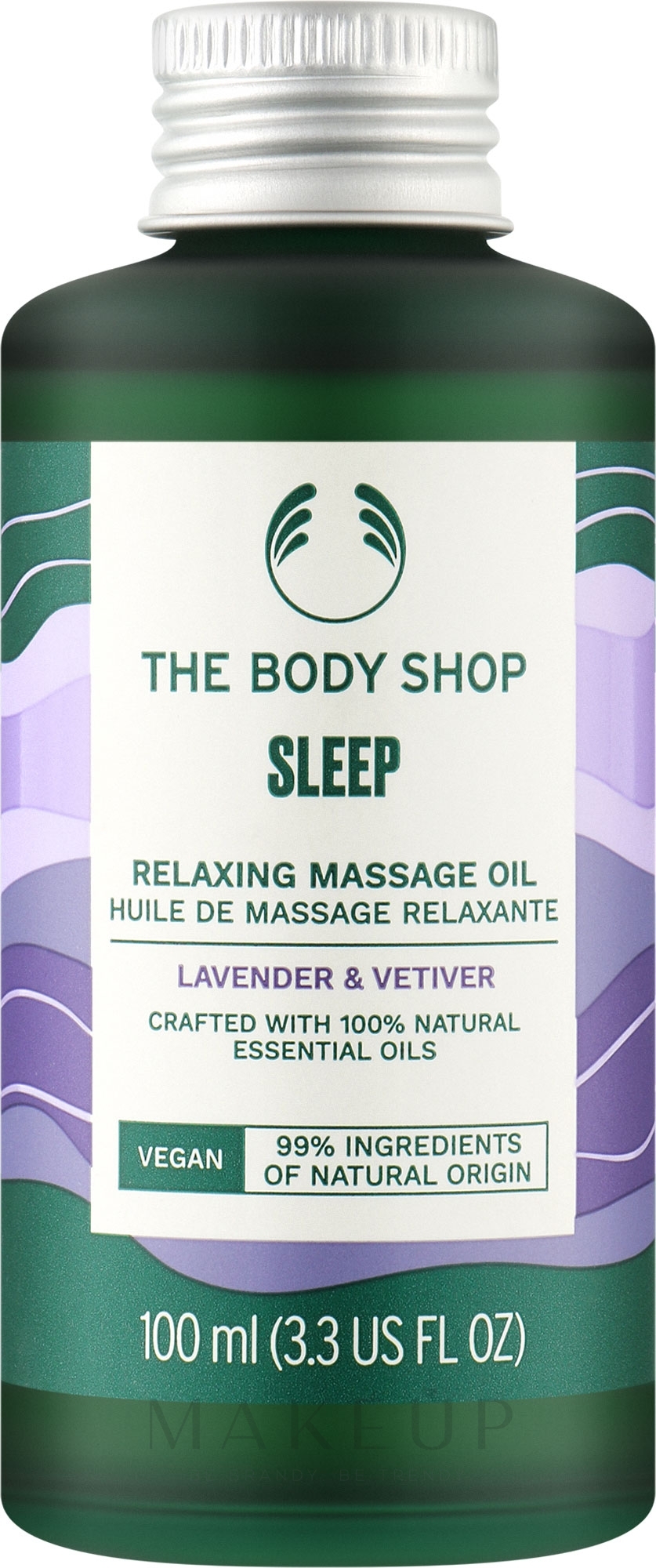 Entspannendes Schlafmassageöl mit Lavendel und Vetiver - The Body Shop Sleep Relaxing Massage Oil — Bild 100 ml