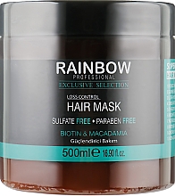 Düfte, Parfümerie und Kosmetik Maske gegen Haarausfall mit Macadamia und Biotin - Rainbow Professional Exclusive Loss Control Mask