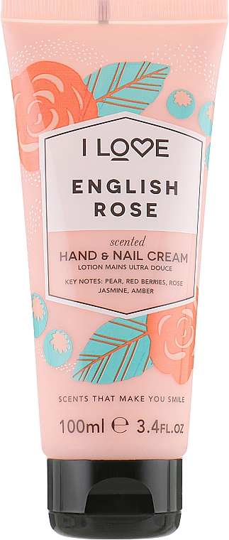 Handcreme Englische Rose - I Love English Rose Heand & Nail Cream — Bild N1