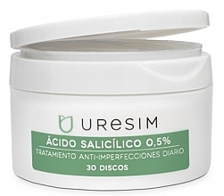 Düfte, Parfümerie und Kosmetik Biologisch abbaubare Pads für fettige und zu Akne neigende Haut - Uresim Salicylic Acid 0.5%