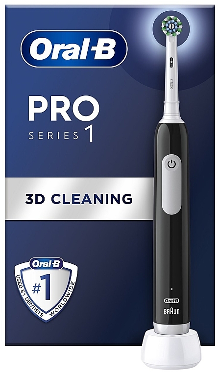 Elektrische Zahnbürste schwarz - Oral-B Pro 1 Cross Action Electric Toothbrush Black — Bild N3
