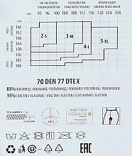 Strumpfhose für Damen Blues 3D 70 Den greystone - Giulia — Bild N3