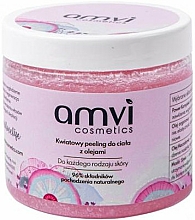 Düfte, Parfümerie und Kosmetik Zuckerpeeling für den Körper mit Ölen und Blumenduft - Amvi Cosmetics