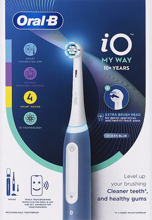 Elektrische Zahnbürste mit Etui - Oral-B iO My Way Series 4 Ocean Blue — Bild N1