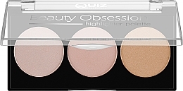 Highlighter-Palette für das Gesicht - Quiz Cosmetics Beauty Obsession Palette Highlighter — Bild N1