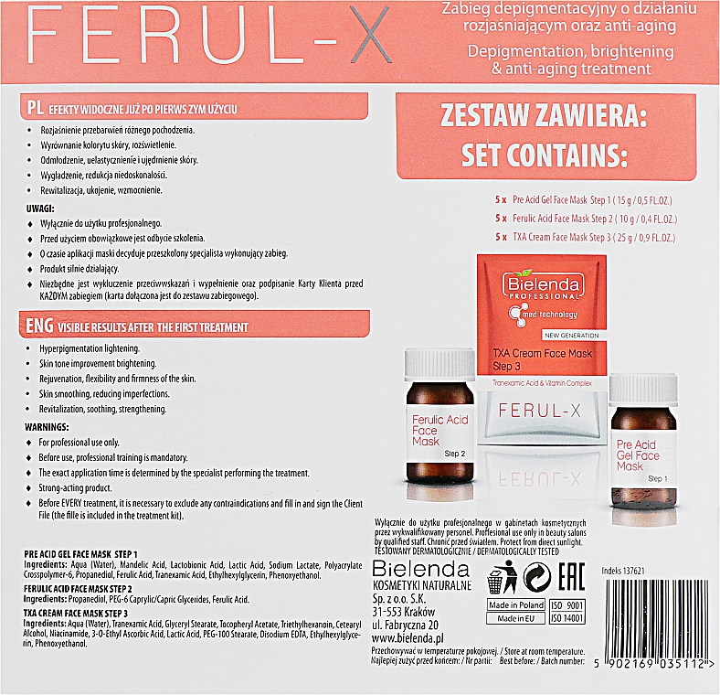 Anti-Aging aufhellende Gesichtspflege mit Ferulasäure und Vitaminen C & E - Bielenda Professional Ferul-X — Bild N3