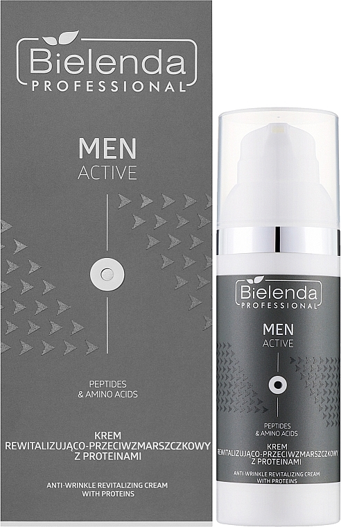 Anti-Falten-Reparaturcreme mit Proteinen - Bielenda Professional Men Active  — Bild N2