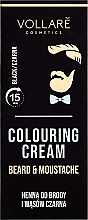 Schnurrbart- und Bartfarbe schwarz - Vollare Colouring Cream Beard & Moustache Black — Bild N1