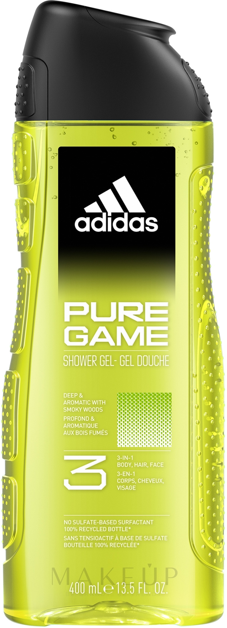 Duschgel für Männer - Adidas Pure Game Hair & Body Shower Gel — Bild 400 ml