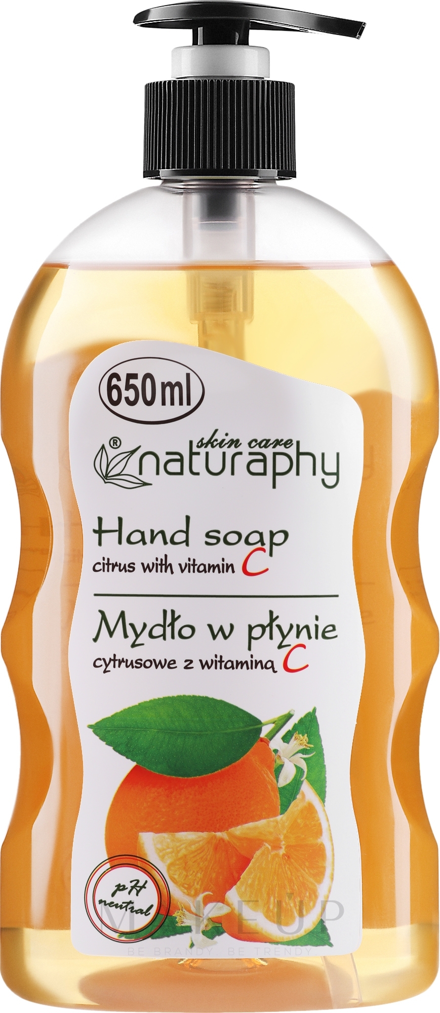 Flüssige Handseife mit Zitrusfrüchte - Naturaphy Hand Soap — Bild 650 ml